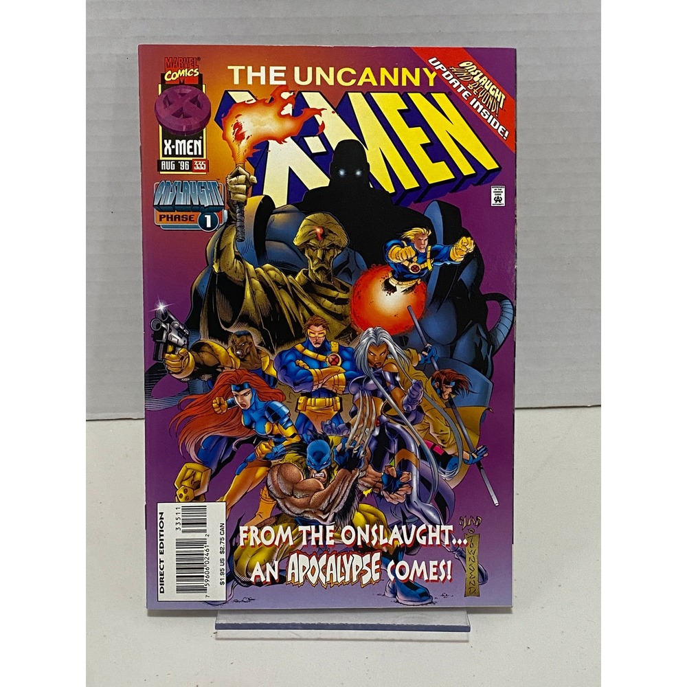 Marvel Comic The Uncanny X-Men #335 Onslaught Phase 1 Purple OS Excellent